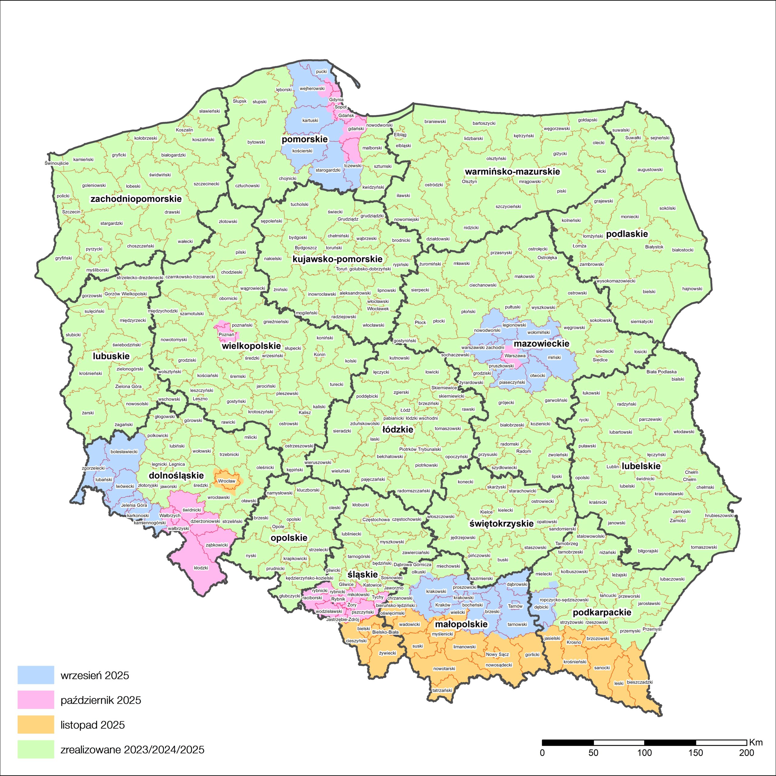 Orange mapa wyłączeń